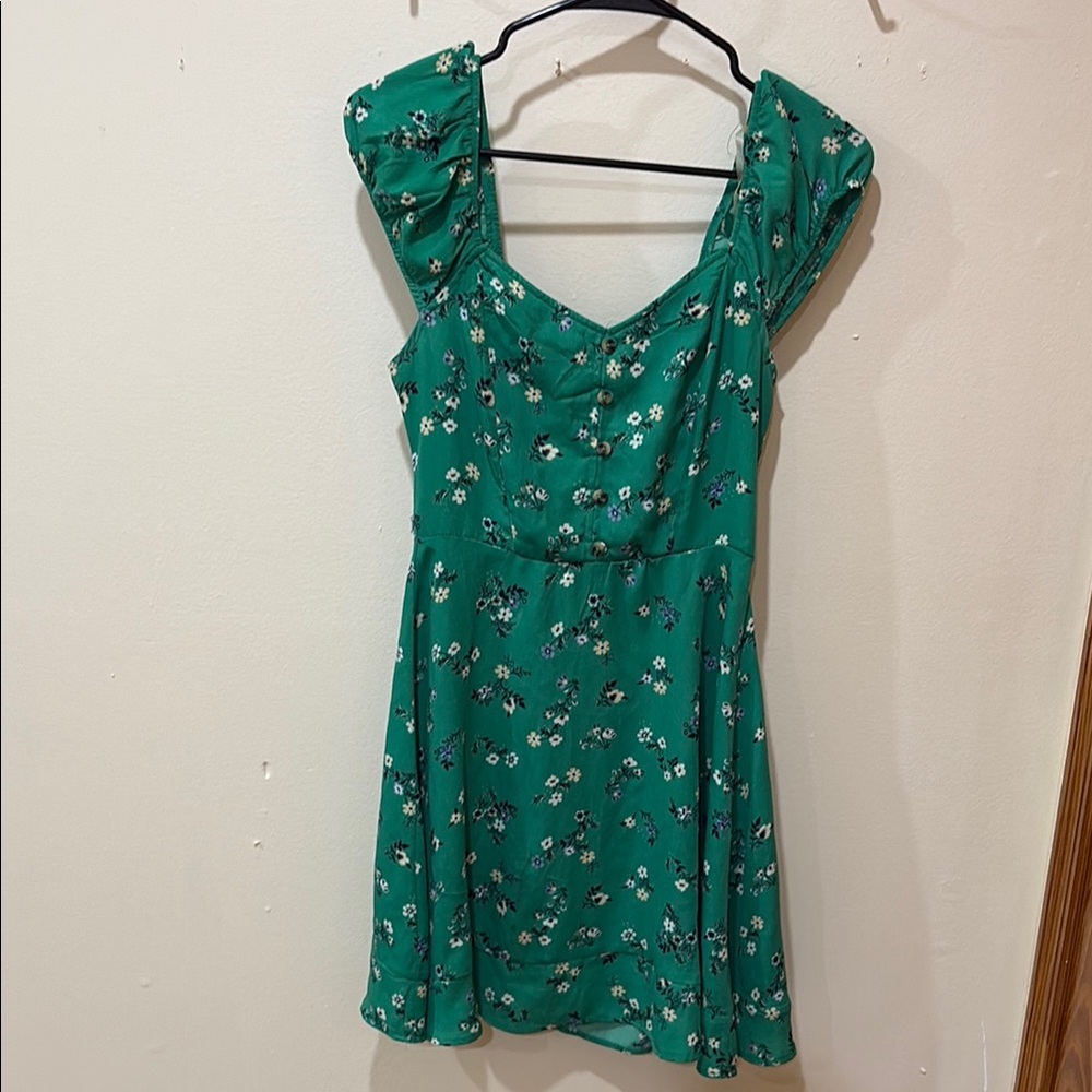 Floral Green Dress